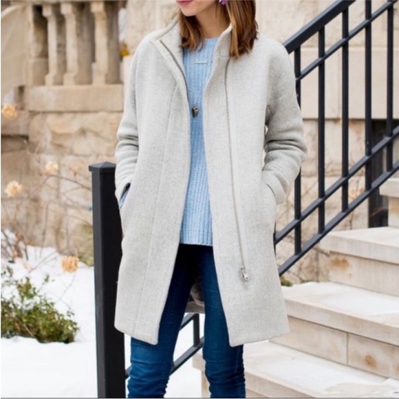 J. Crew Jackets & Blazers - J Crew Cocoon City Coat Wool Stadium Cloth by Nello Gori Dove Gray 14T